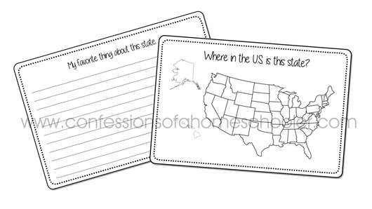 state_lapbook_map state_lapbook_map