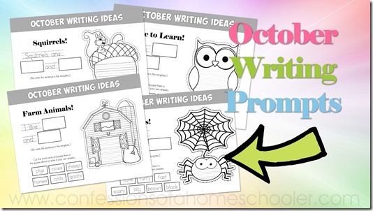 October Themed Writing Prompts | Confessions of a Homeschooler | Bloglovin’