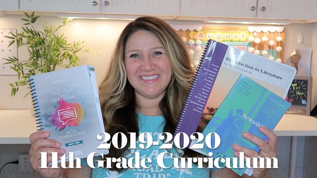 2019-2020 11th Grade Homeschool Curriculum