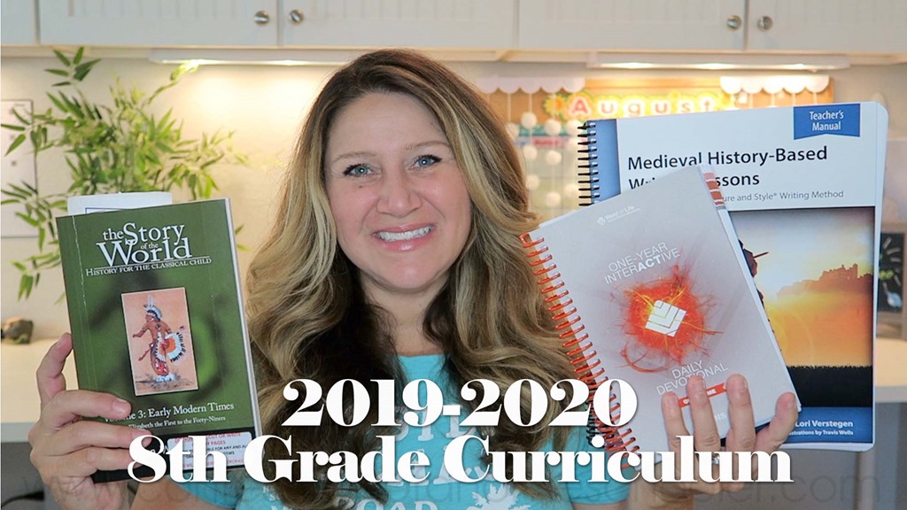 2019-2020 8th Grade Homeschool Curriculum