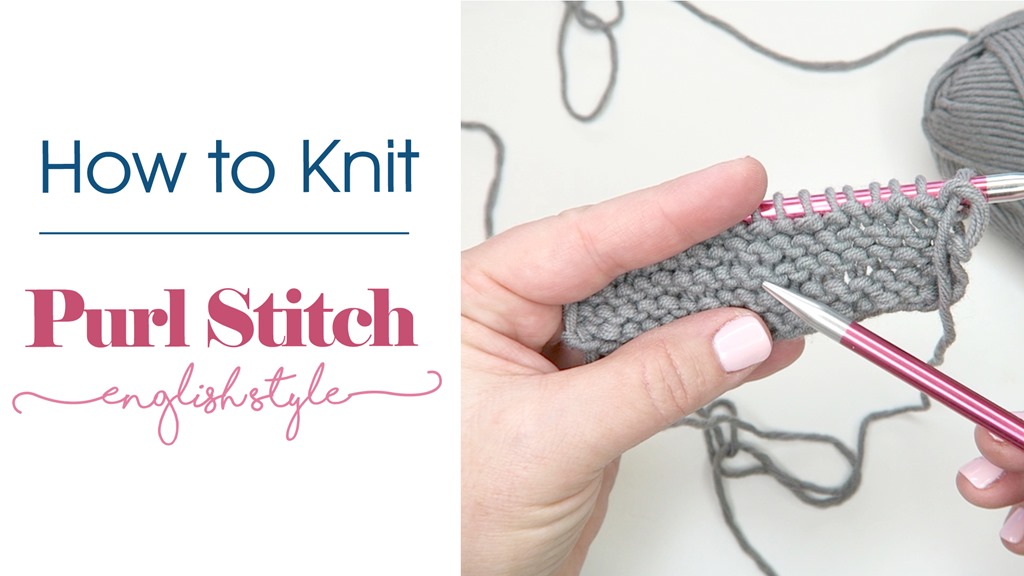 How to Knit: Purl Stitch (English Style)