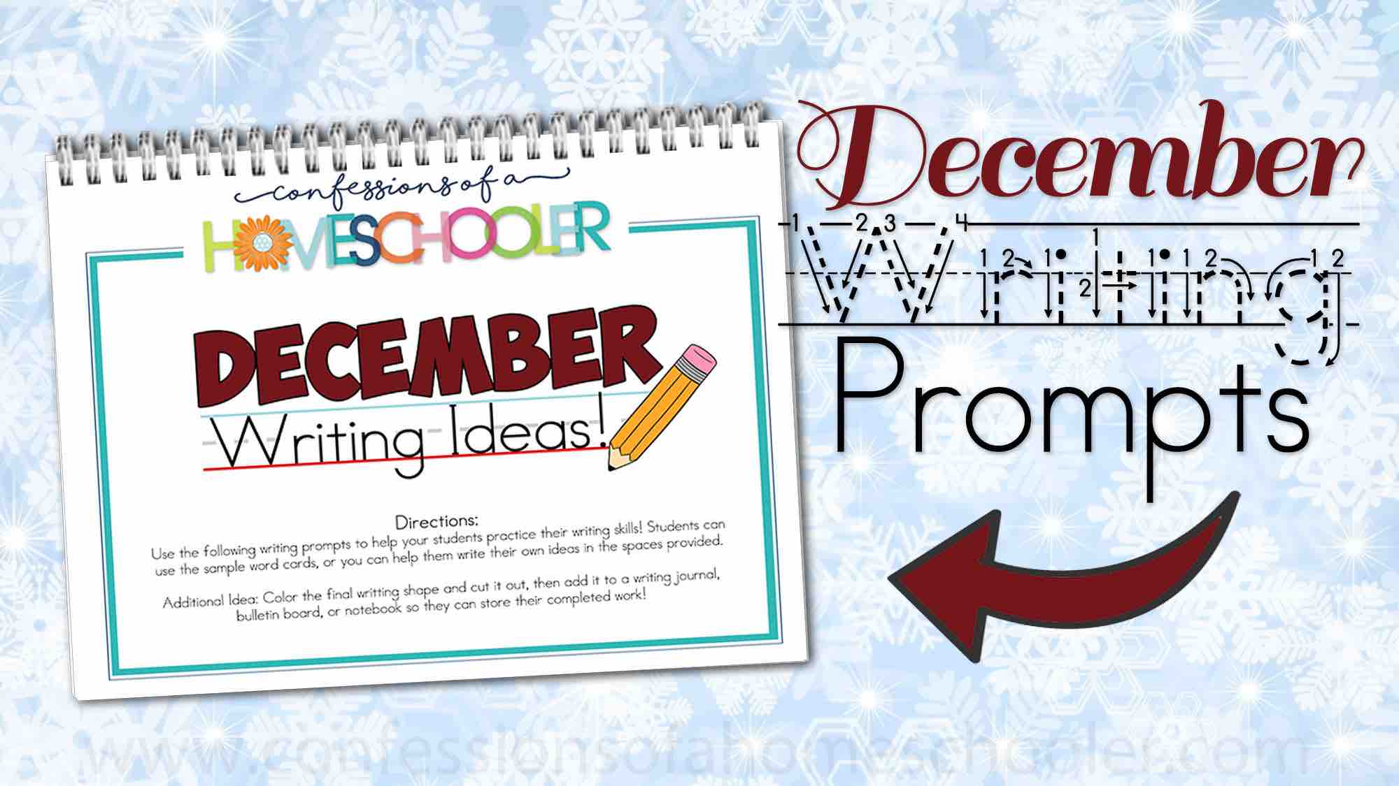 December Kindergarten Writing Prompts - Confessions of a Homeschooler