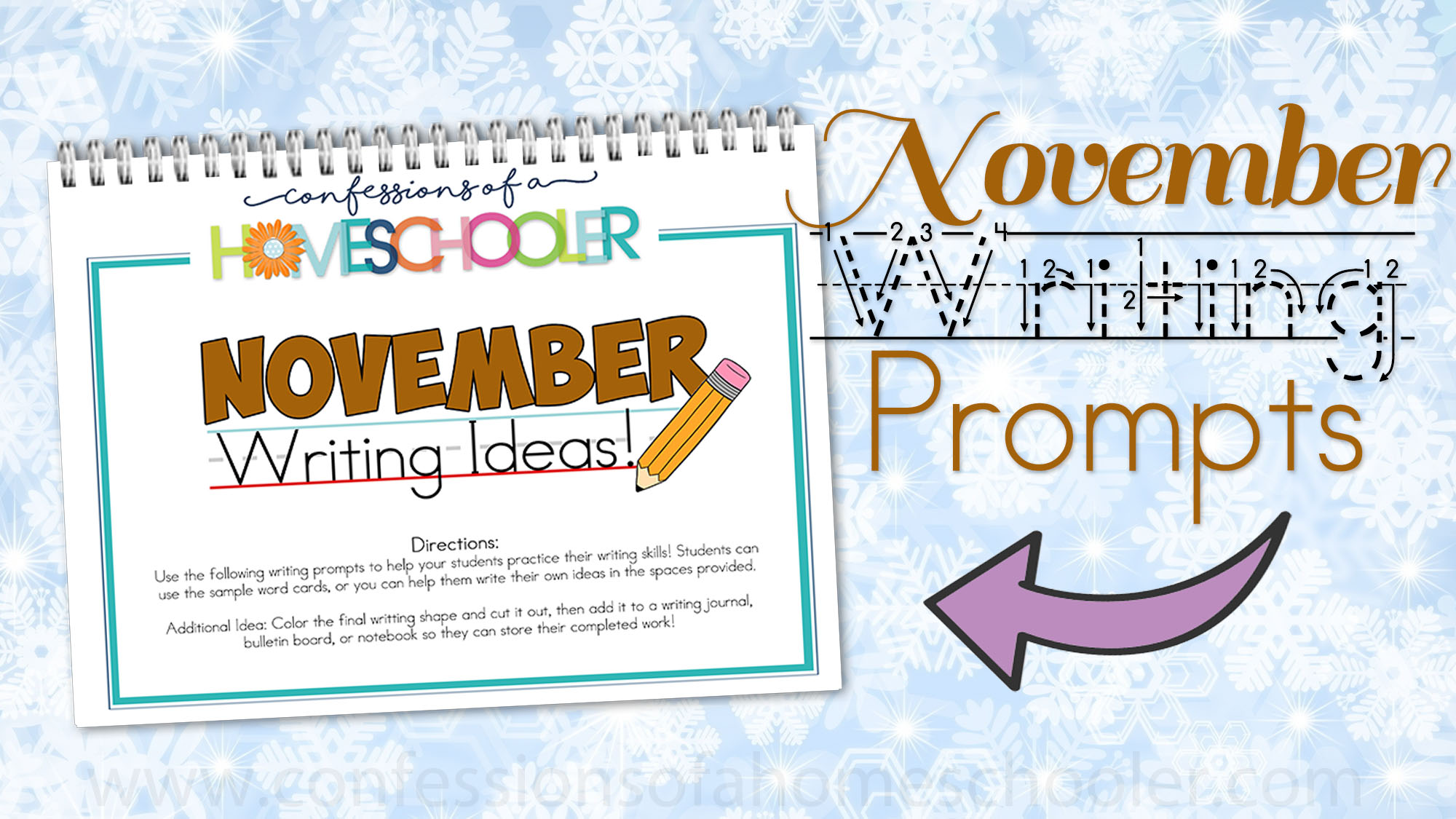 November Kindergarten Writing Prompts - Confessions of a Homeschooler