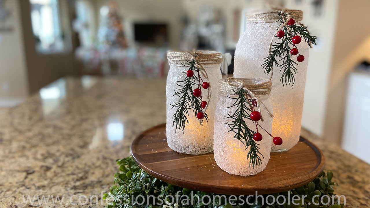 Christmas DIY: Mason jar candles