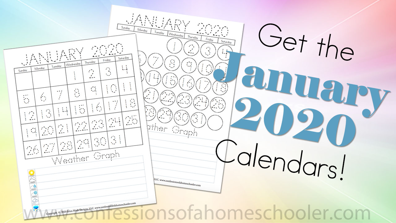 January 2020 Printable Calendar