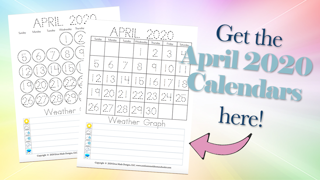 April 2020 Free Printable Calendars