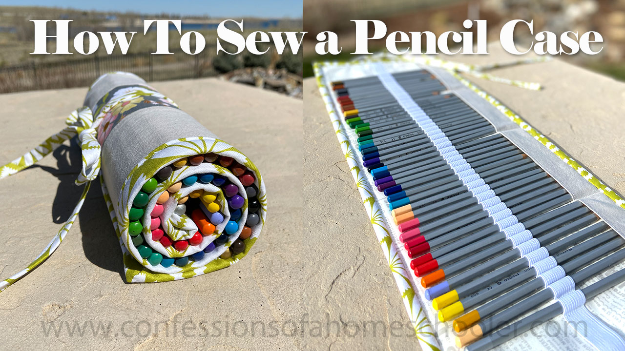 NO-SEW Colored Pencil Roll-Up (or crayons, paintbrushes, etc