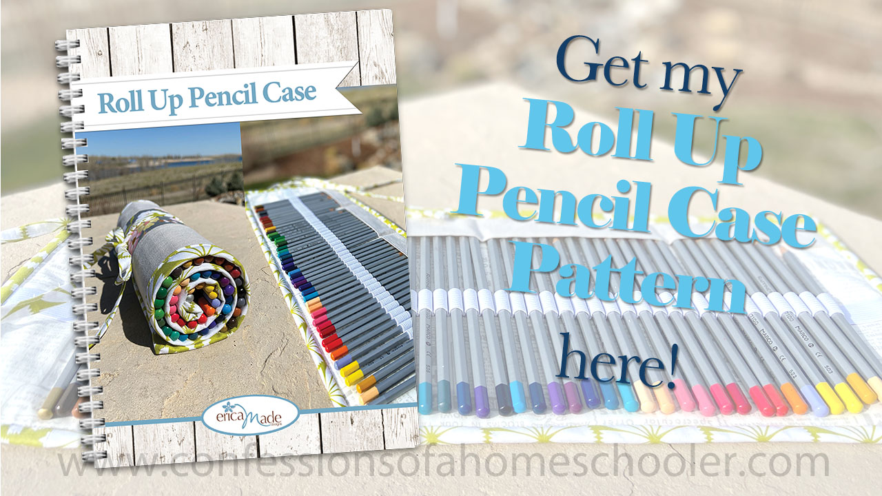 Roll Up Pencil Case in 2 sizes Sewing Pattern