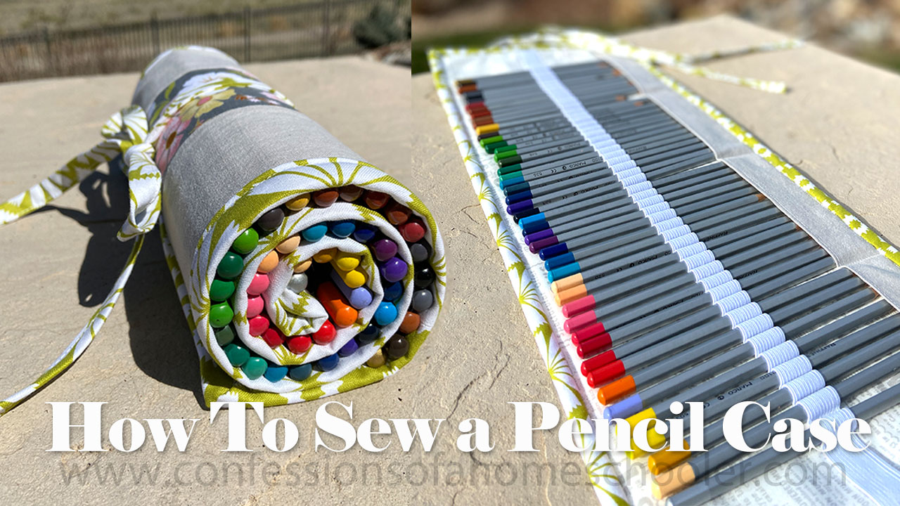 How to Sew a Roll Up Pencil Case // TUTORIAL!