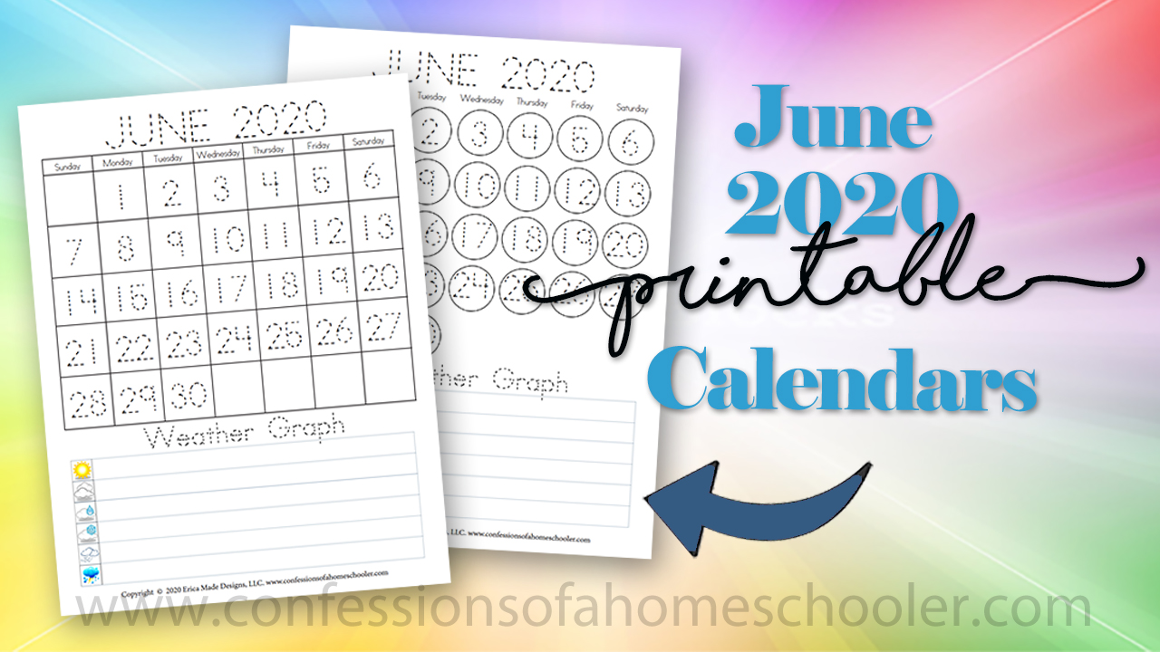 June 2020 Printable Calendars