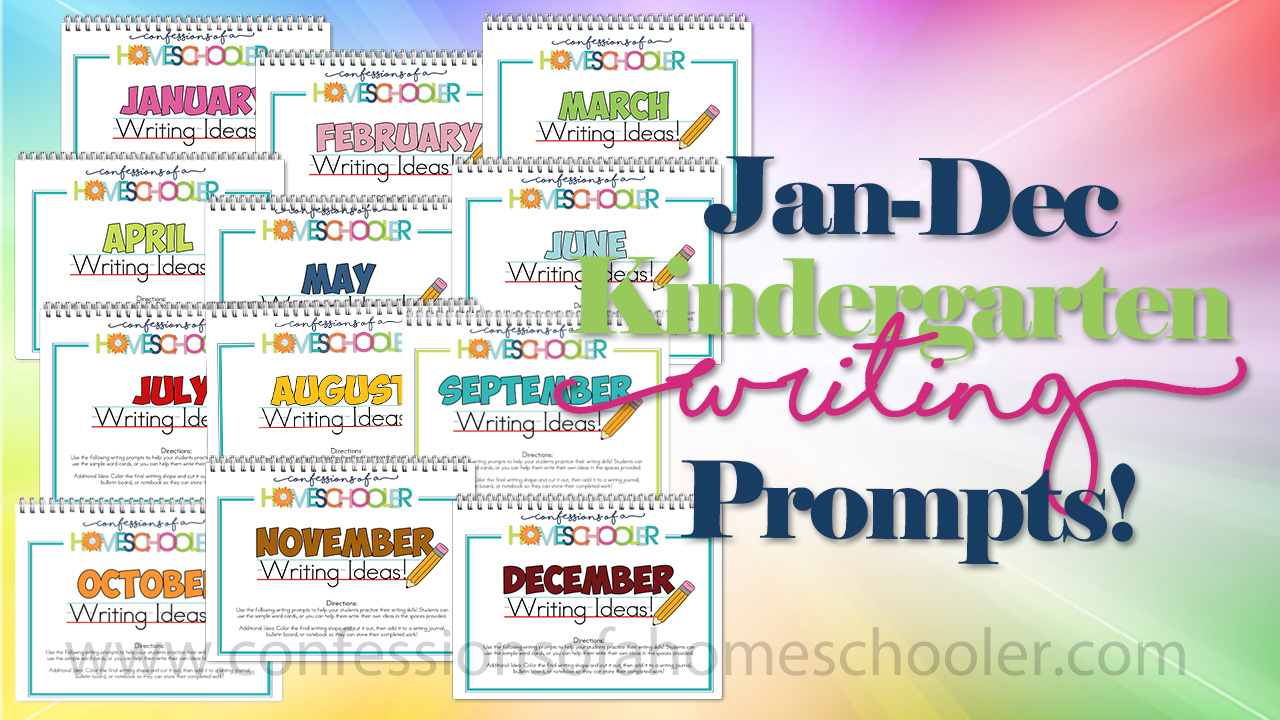 January – December Kindergarten Themed Writing Prompt Worksheets