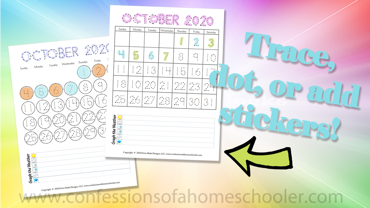 October 2020 Printable Calendars
