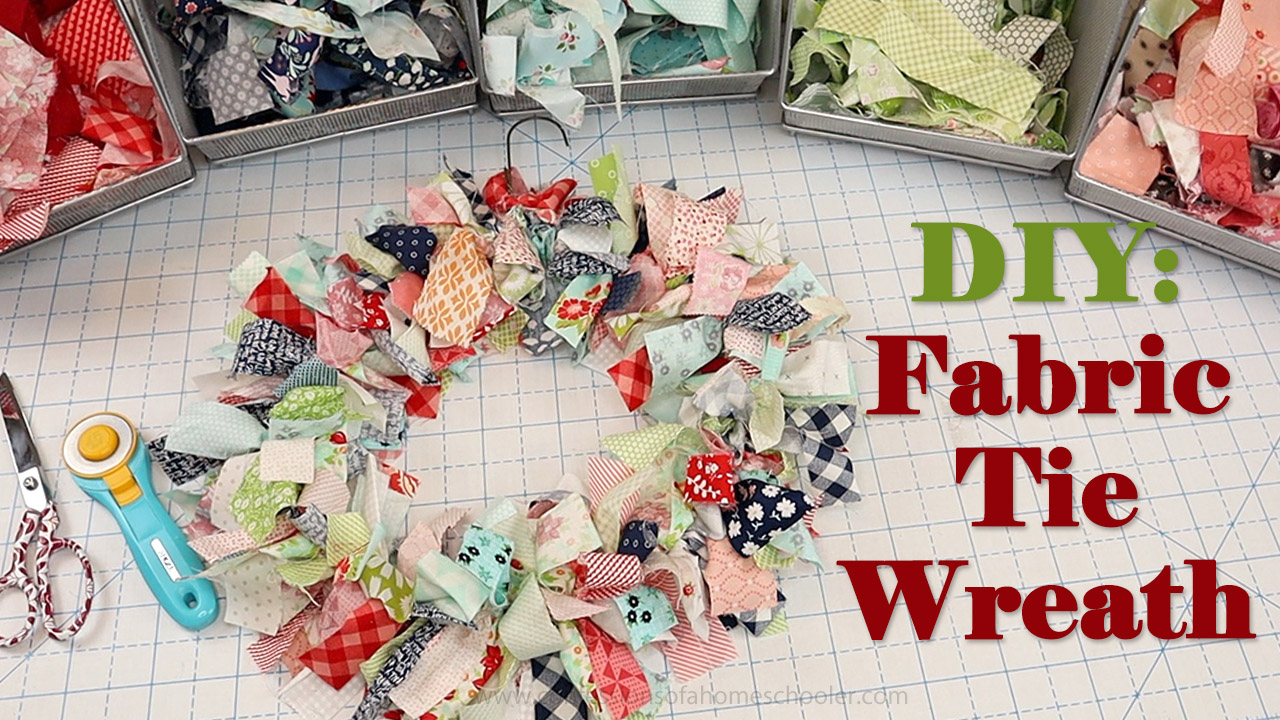 Fabric Tie Wreath // DIY