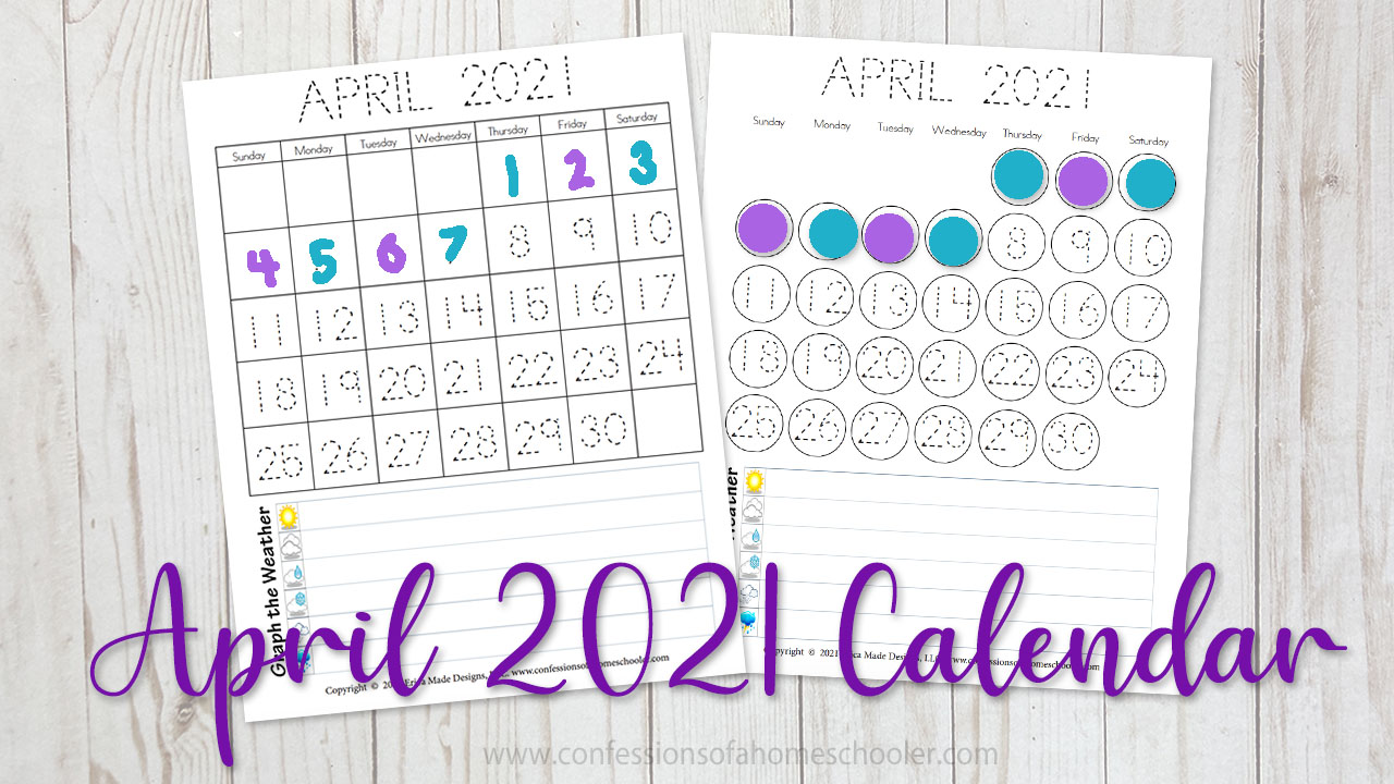 April 2021 Printable Calendars