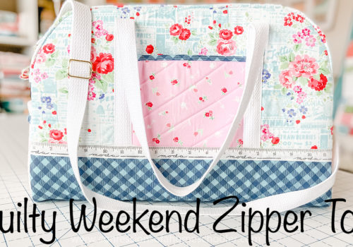 Quilty Weekend Zipper Tote // Tutorial!