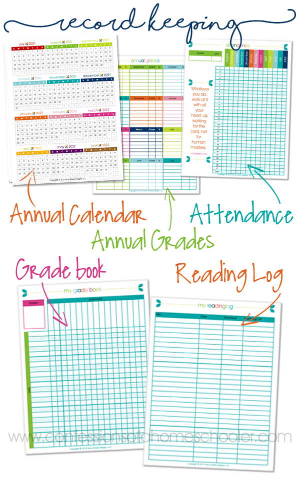 dated calendars and pages only 2021-2022 Homeschool Planning Pages Homeschool Planner refresh pages Homeschool planning DIY planner,
