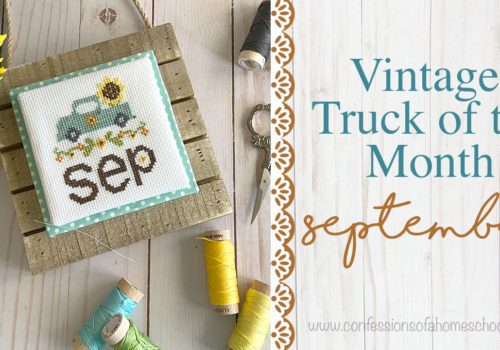 Vintage Truck of the Month: September Cross Stitch