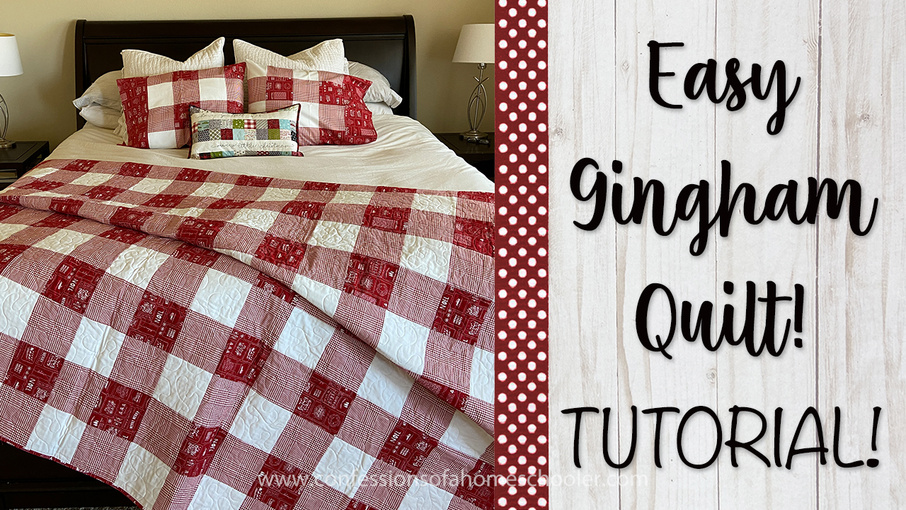 How to Sew an Easy Gingham Quilt!