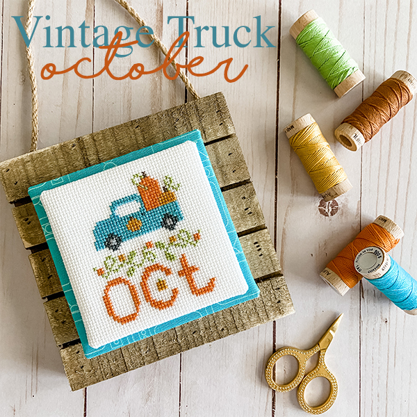 Vintage Truck October Cross Stitch