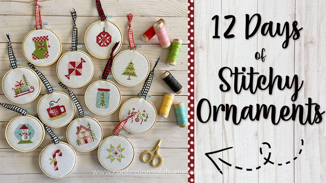 Twelve Days of Christmas Cross Stitch Ornaments Pattern - Stitched Modern