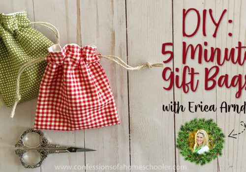 Easy 5 Minute DIY Drawstring Gift Bag Tutorial