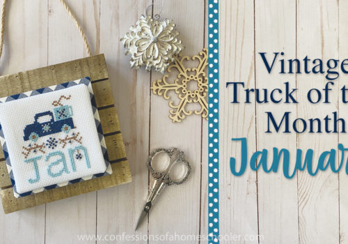 Vintage Truck of the Month: January Cross Stitch Pattern