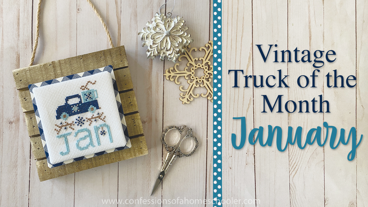 Vintage Truck of the Month: January Cross Stitch Pattern