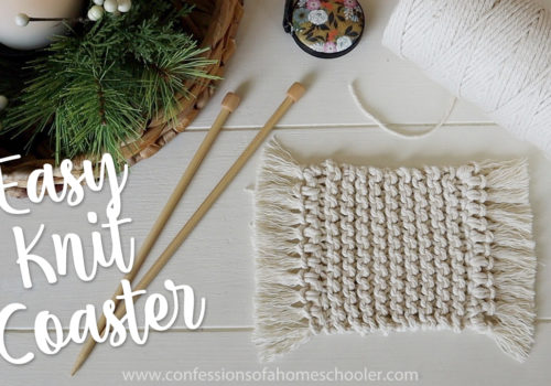 Easy Beginner Knit Coaster Tutorial