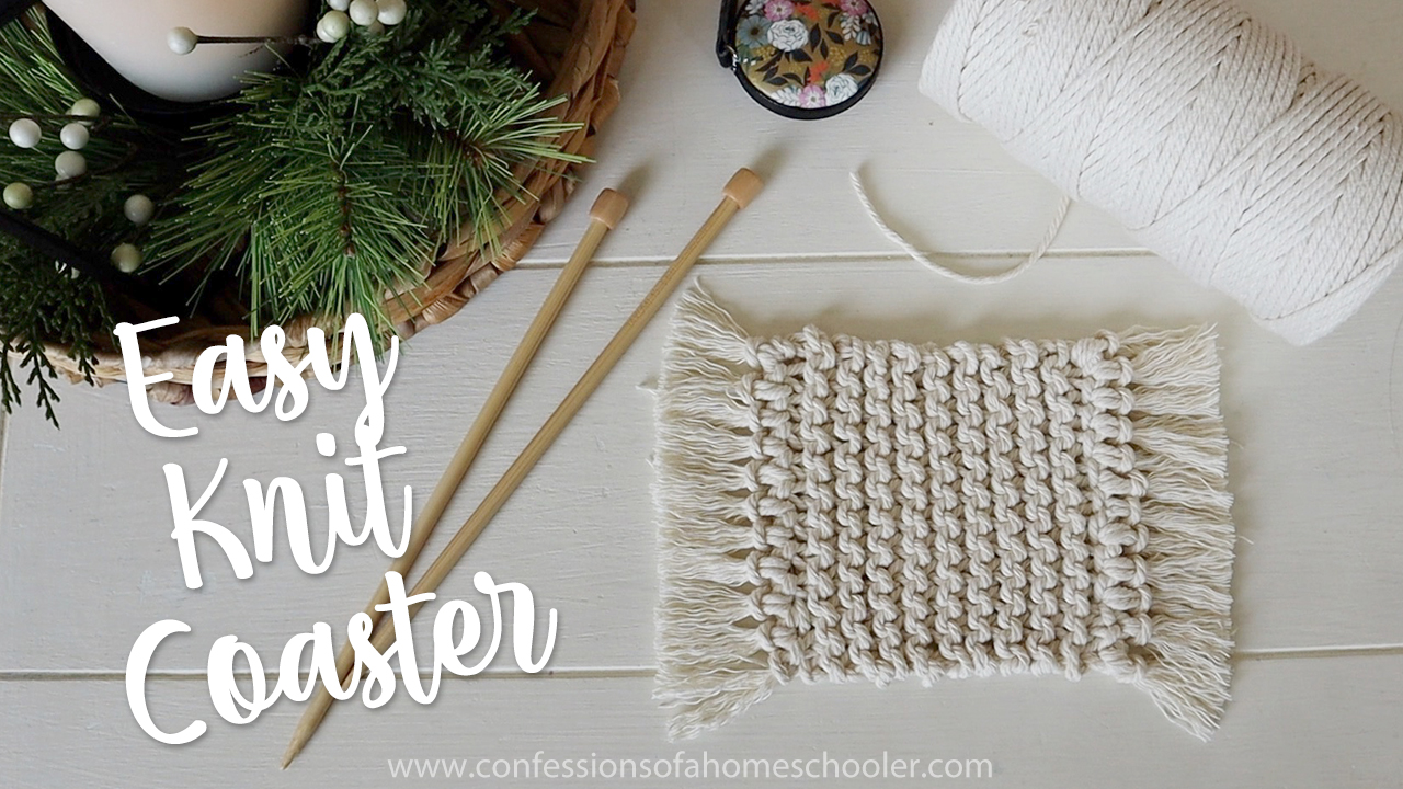 Easy Beginner Knit Coaster Tutorial