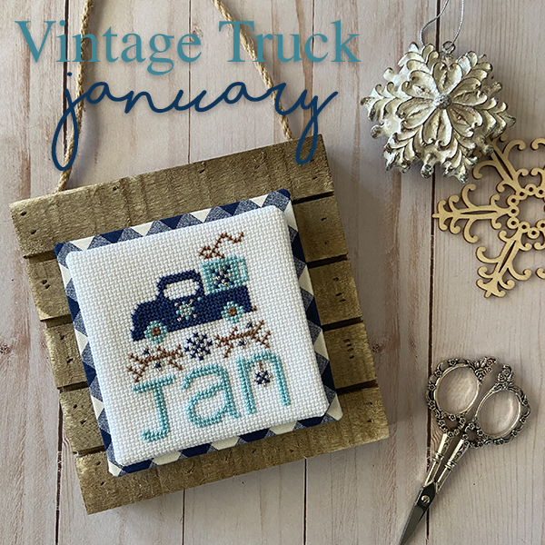 Vintage Truck January Cross Stitch