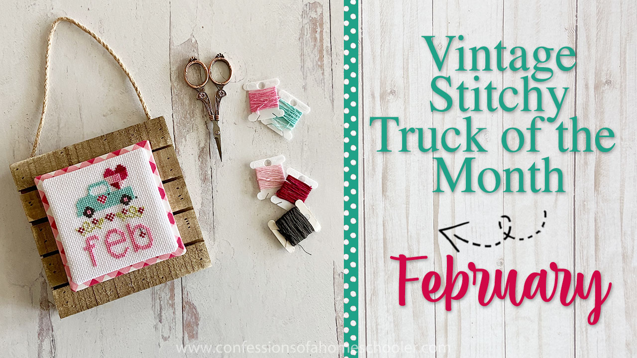 Vintage Truck February Cross Stitch