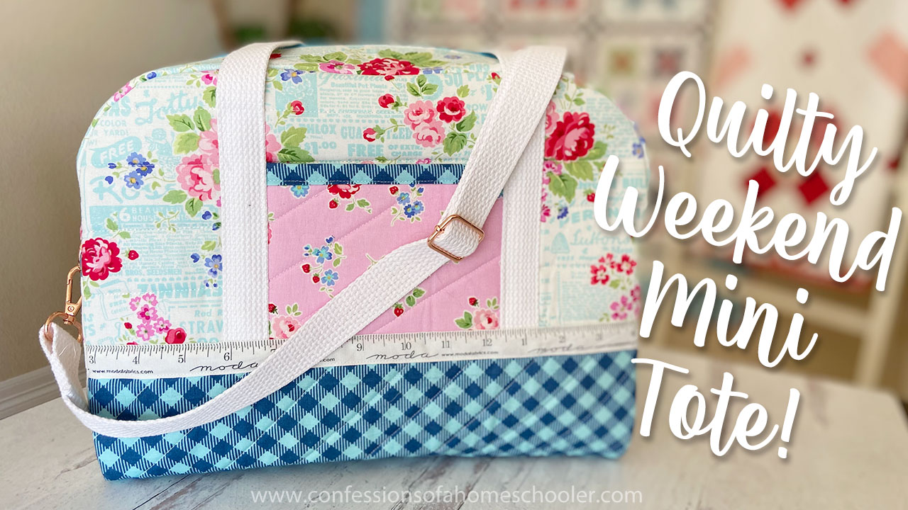 Quilty Weekend Zipper Tote Mini Sewing Pattern