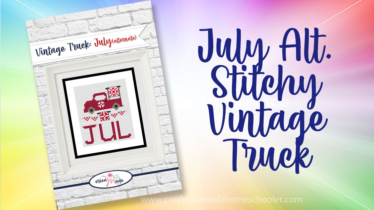 Vintage July Alternative Cross Stitch Vintage Truck July Alternative Cross Stitch
