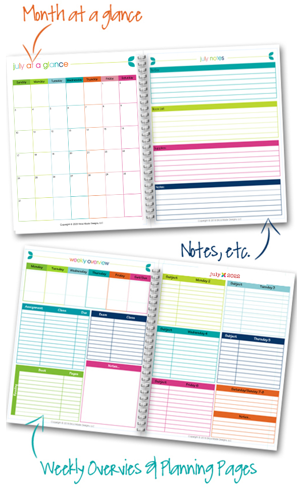 Homeschool Student Planner 2022