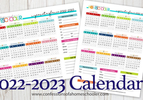 2022-2023 Year-at-a-Glance Printable Calendar