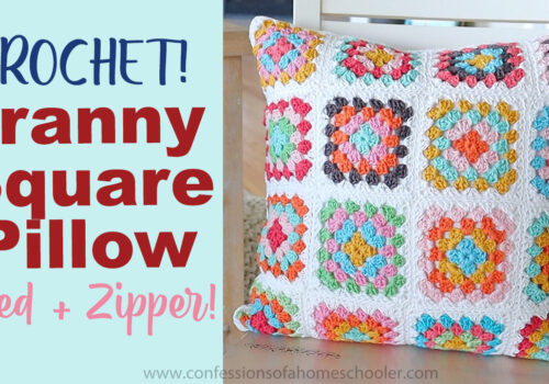 EASY CROCHET Granny Square Lined Pillow + Zipper! // Tutorial!