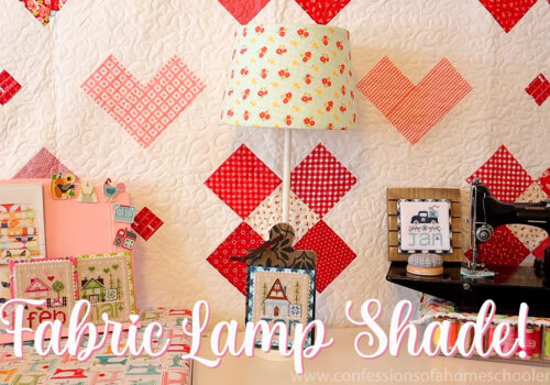 DIY Fabric Lampshade Cover (No Sew Tutorial!)