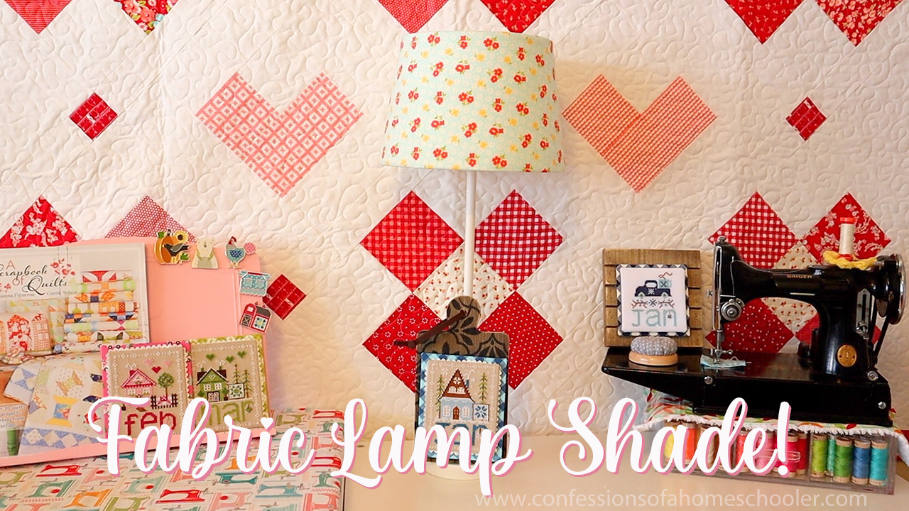 DIY Fabric Lampshade Cover (No Sew Tutorial!)