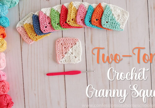 EASY CROCHET: 2 Tone Granny Square Tutorial