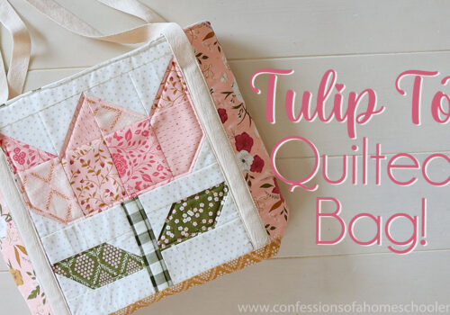 Tulip Tote Quilted Tote Bag Pattern and Tutorial!