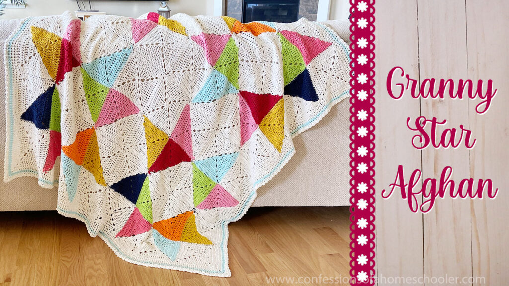 Crochet Granny Star Afghan