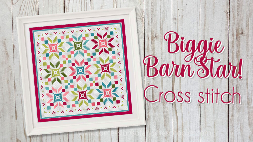 Biggie Barn Star Cross Stitch