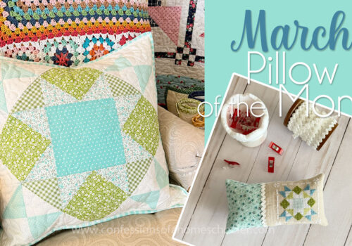 March Quilty and Stitchy Pillow of the Month (New Stickers too!)