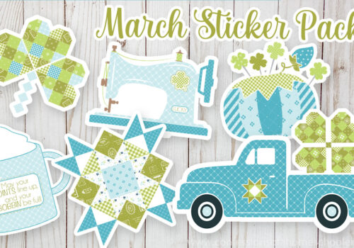 March Sewing Sticker Pack