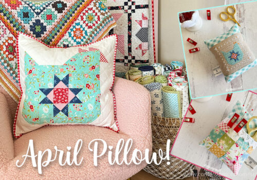 April Pillow of the Month (Stitchy and Quilty)