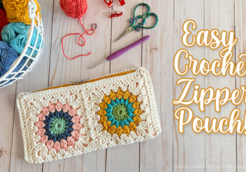 Crochet Sunburst Zipper Pouch Part 2