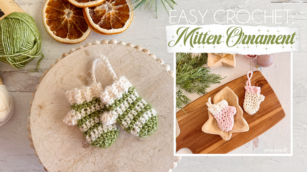 Crochet Mini Mitten Ornaments