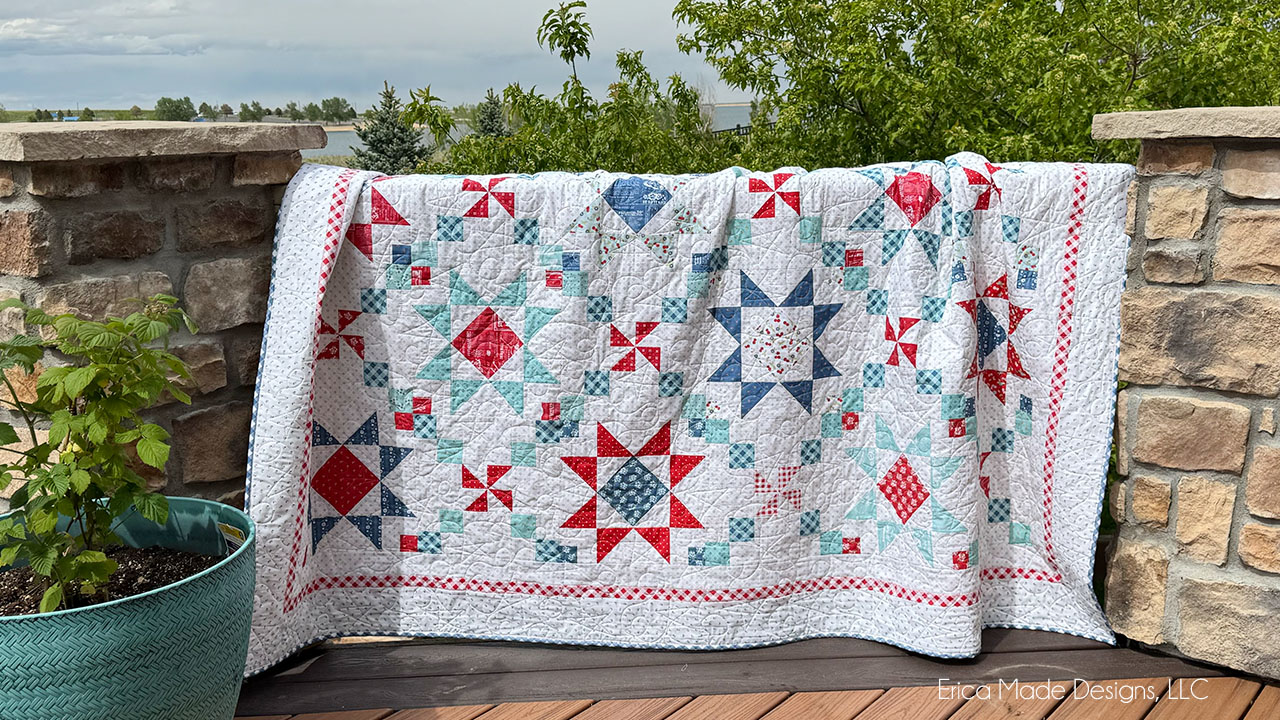 Starlight Quilt Starlight Quilt on fence