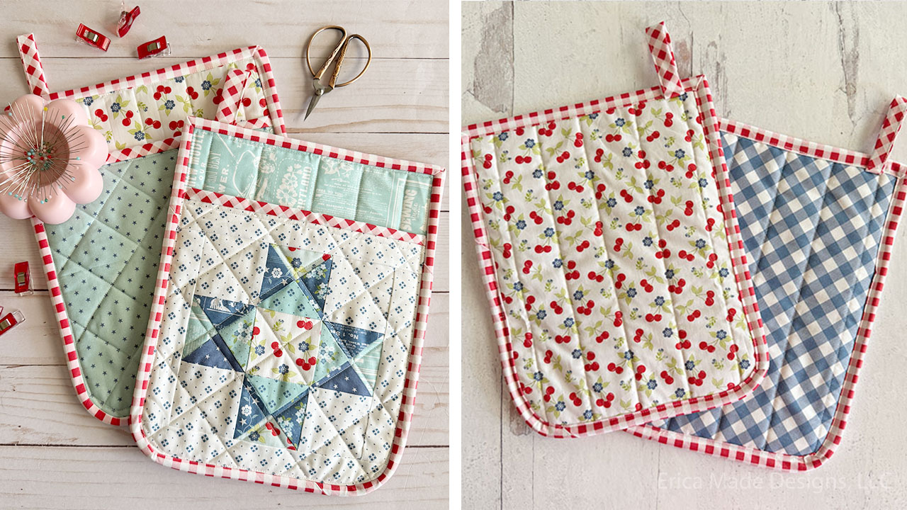Quilty Potholder Front and Back