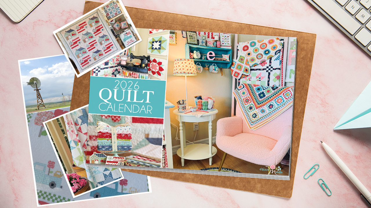 2026 Monthly Quilt Calendar Front